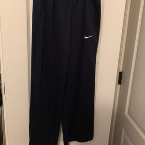 Boys Black Shiny Nike Sweatpants